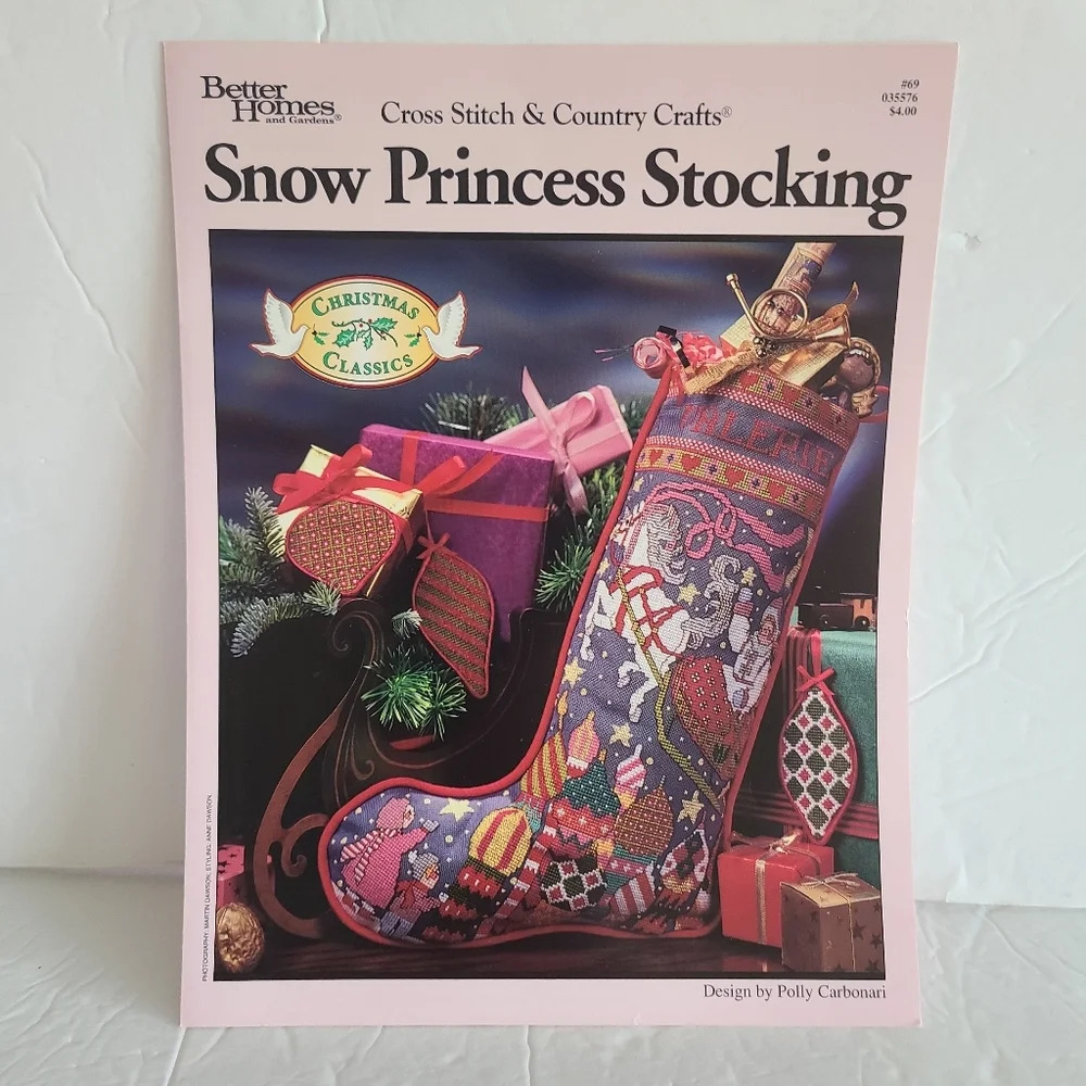 Better home Snow princess Stocking cross stitch crafts Christmas sock
